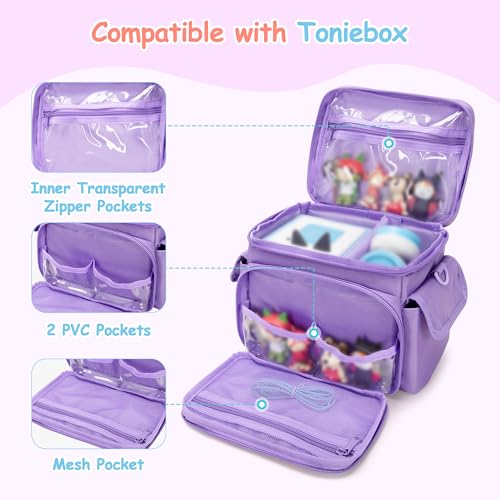 Bolso para Toniebox morado para evitar pérdidas de cables y auriculares 2