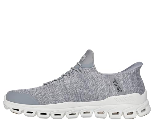 Skechers Men's Glide-Step Zefyr Hands Free Slip-in Sneaker, Gray, 9.5