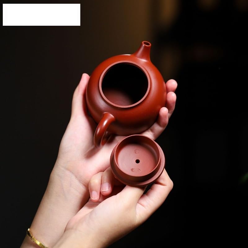 Tetera de Hierbas de 200 ml, Tetera Morada, Tetera de Barro de Mineral Crudo, Juego de té Chino Zisha, Tetera de té Suelto para cafés, infusión de té de Hojas Sueltas