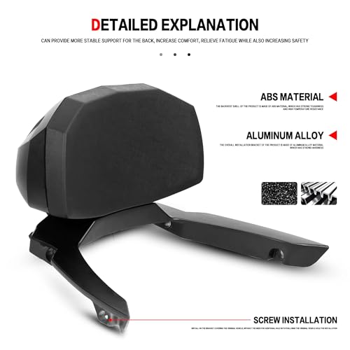 Appui-dos de siège passager arrière moto avec coussin ergonomique