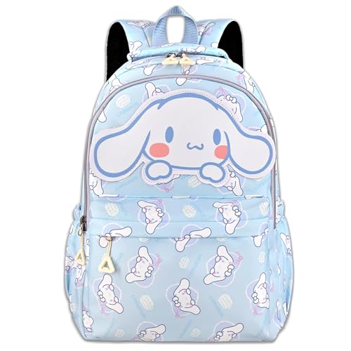Roffatide Anime All Over Print Casual Backpack Laptop Backpack Travel Hiking Rucksack Blue