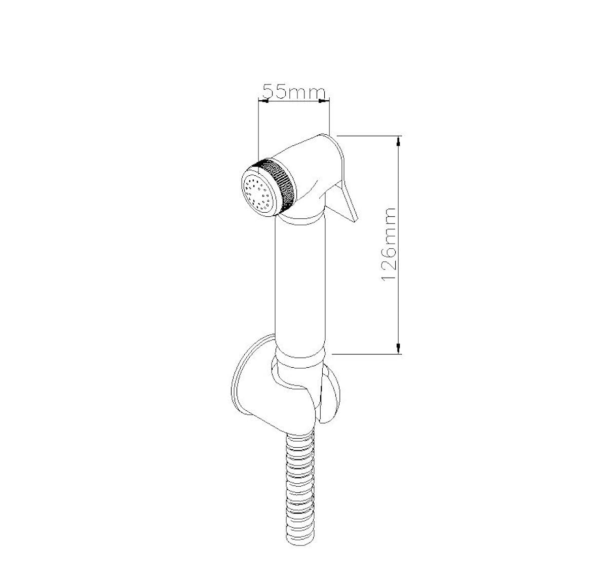 Keenware KBK-030 Douche Bidet Handset Kit: Black - Image 2