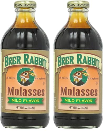 Brer Rabbit Unsulphured Molasses, Mild Flavor, 12 Ounce (Pack of 2)