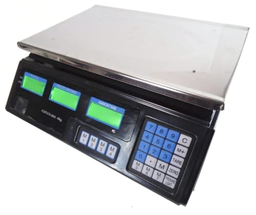  BILANCIA doppio DISPLAY - DA BANCO DIGITALE MAX 40KG 2 GR CON PREZZO