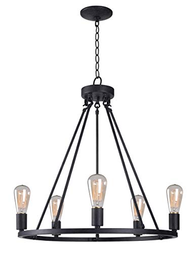 🛒 Crazy Deals Kenroy Home 93565FGRPH Hixon Chandeliers, Medium, Forged Graphite
