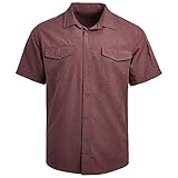 Vertx Recce Technical Short Sleeve Tactical Shirts for Men, CCW, EDC Shirt Outdoor, Overlanding, Hiking, Adventure, XL, Warm Wine