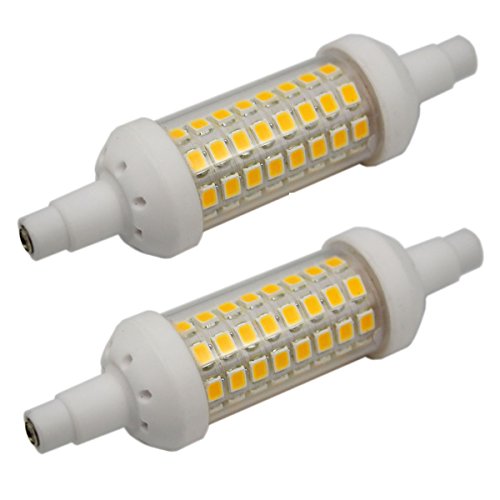 2 Stück R7S 6W 78mm LED Lampe Strahler Fluter Licht Leuchte Beleuchtung Leuchtmittel mit 64 x SMD2835 - nicht dimmbar - Warm Weiß 3000K - 480lm Cover