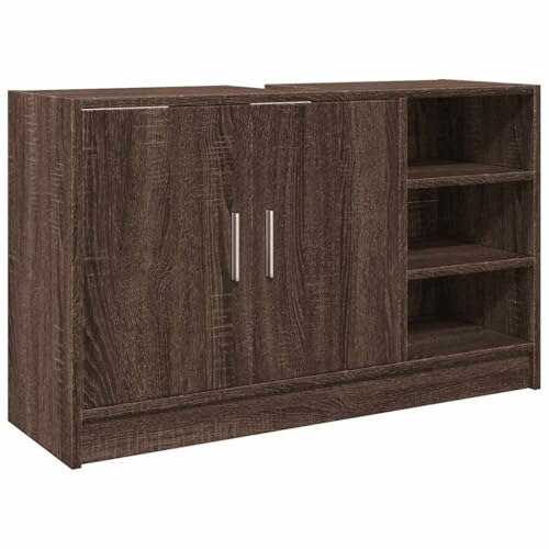 vidaXL Mueble de Lavabo Madera de ingeniería Roble marrón 90x29x55 cm