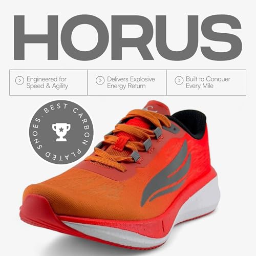 Swift Running Horus Men’s Blue Carbon Plate Running Shoes – Lightweight Performance Trainers with Reflective Tech for Tempo, Intervals, Marathon, Gym & Treadmill Workouts2