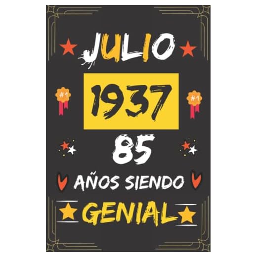 CUADERNO, JULIO 1937, 85 Años Siendo Genial: Regalo de 85 cumpleaños para mujeres y hombres, ideas de 85 cumpleaños... un cumpleaños... divertido, ... regalo de 85 cumpleaños para él/ella.