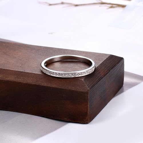 925 Sterling Silver Rings for Women, Cubic Zirconia Engagement Rings, 925 Sterling Silver Promise Rings, Anniversary Jewelry, Ring Size 5-103