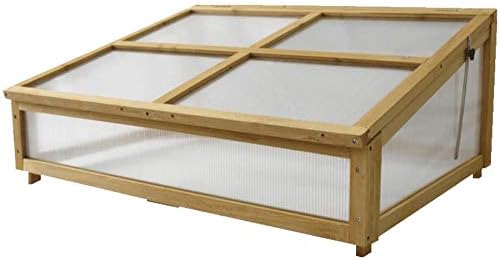 Classic Cold Frame, Durable and Spacious Wooden Frame, Ideal Gardening Accessories, Natural, 1m