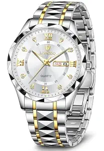 LONGBO Trident Diamond Analog Watch Black Silver-Gold-Silver - Image 2