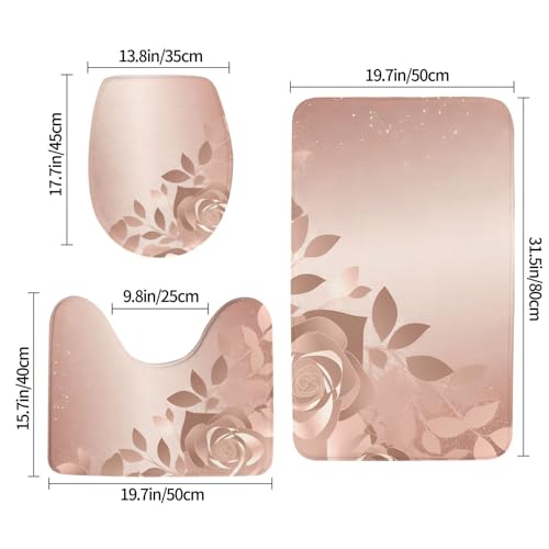 Tapis de bain antidérapant en flanelle microfibre super doux et épais de luxe - 3