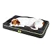 FERPLAST - Cama para perros y gatos - Perrera ortopédica mediana - Colchoneta para perros - Perrera para gatos - Impermeable y a prueba de arañazos - Polo, 80 x 50 x h 8 CM, NEGRO