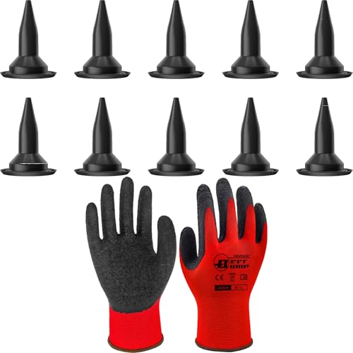 DELPHI Kartuschenpresse 600ml für Acryl Silikon Fuge Kleber Spritze Presse Profi Silikonspritze Kartuschenpistole Komfortabel Silikonpistole Silikonkartuschen (Schwarz, 600ml)