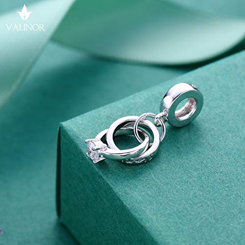 Evescity Limited Edition Wedding Anniversary Your Engagement Ring Swarovski Crystal 925 Sterling Silver Bead For Charms Bracelets ♥ Best Jewelry Gifts For Her ♥ #TOP2