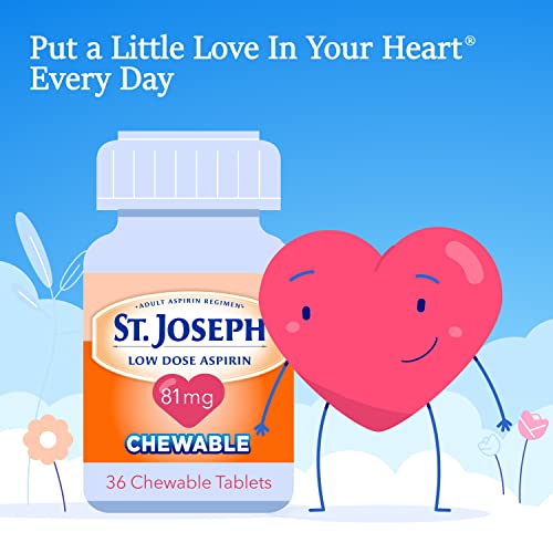 St. Joseph Aspirin Pain Reliever, Chewable Flavored, Low Dose, Orange, 108 Count (69536-181-15) - Thumbnail 2