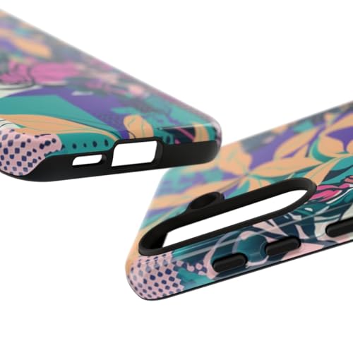 Coque Samsung S24 violette d'exception rigide brillante motif floral