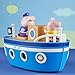 Peppa Pig Peppa’s Adventures Grandpa Pig’s Cabin Boat Vehicle Preschool Toy: 1 Figure, Removable Deck, Rolling Wheels, for Ages 3 and Up
