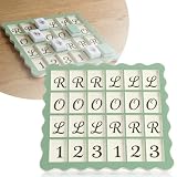 Teyva Daily Mahjong Solo Practice Board PLA Portable Play American Mahjong Tiles with 24 Card Slots Strategy Training Board for Beginners and Advanced Players Game Training Aid(Green)