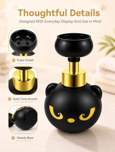 Paw Print Soap Dispenser, Cat Foaming Pump Bottle, Refillable Cute Design (1) - 4