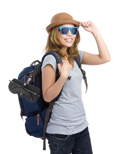 Forlush 4 Piezas Gafas Portátil Funda, Fundas de Gafas Suave,bolsa organizadora de gafas de sol, para llevar tus gafas contigo cuando salgas - imagen 6