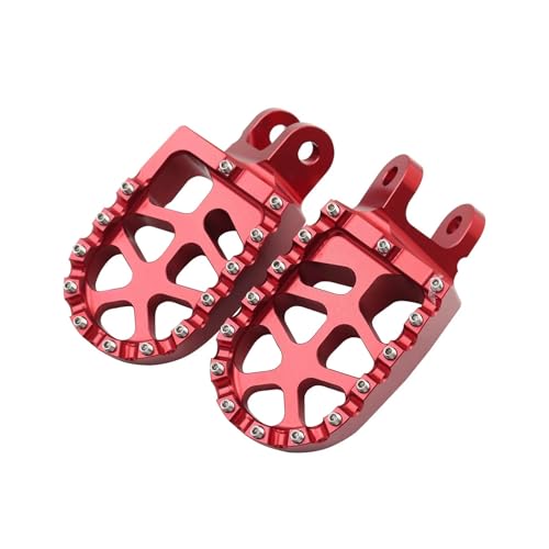 Pédales de moto CNC anti-glisse rouges pour XR650L et KLX250R