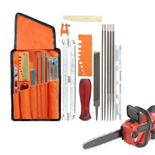 Affûteur de chaine pour tronçonneuse avec kit de 14 pièces d'entretien