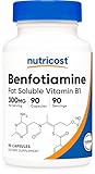 Nutricost ベンフォチアミン 300mg、90カプセル - グルテンフリー、非遺伝子組み換え、およびベジタリアンフレンドリー