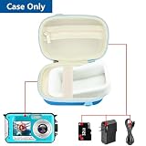 Leayjeen Underwater Camera Case Compatible with YISENCE/Trsunow/HICSHON/Yifecial/QUNVAL 11FT Waterproof Camera，Selfie Underwater Camera, Waterproof Floatable Digital Camera-Deep Blue(Case Only)
