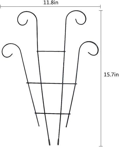 Miniatura 7 de 6 piezas de enrejado para plantas en maceta, enrejado de jardín de metal de 15.7 pulgadas para plantas trepadoras al aire libre en interiores,