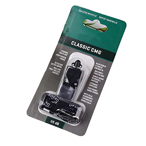 Silbato deportivo CMG con cordón negro ABS miniatura 6