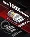 Torchbeam 3157 LED Bulbs Amber with External Resistor for Turn Signal Lights, 600% Brighter 3156 3056 3356 3057 4157 3457 4156 with HD projector for Blinker Side Marker Parking Lights, 3030 38-SMD