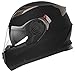 Casque Moto Modulable Homme ECE Homologué-YEMA YM-925 Casque Scooter Femme Adulte Double Visière-Noir Mat-XL