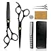 Produktbild trounistro Haarschere Set, professionelle 6,0 Zoll Friseurscheren mit Etui, Leichte einseitige Mikroverzahnung Ausdünnende Schere, Haarschneideschere für Männer/Frauen/Kinder