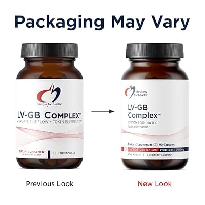 Designs for Health LV-GB Complex - Liver Detox Supplements for Gallbladder Support with Milk Thistle, Artichoke, Vitamins + Ox Bile - Supports Bile Flow + Toxin Elimination (90 Capsules)