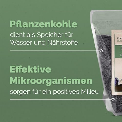 Pflanzenkohle Dimikro – Fein gemahlen mit effektiven Mikroorganismen