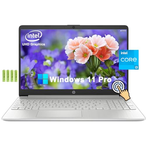 Image of HP 15 15.6 inch HD Touchscreen Laptop for Home & Student, 12th Gen Intel Core i3-1215U(Up to 4.4 GHz), 12GB RAM 256GB PCIe SSD, Numeric Keypad, Wi-Fi 5, 11 Hrs Battery Life, Windows 11 Pro, w /Battery