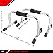 JFIT Tall 9″ Pro Push Up Bar Stand - Durable Metal Fitness Equpiment Made in Taiwan - Padded Handles For Secure Grip, Non Skid Feet, Elevated Bar For Enhanced Push Ups