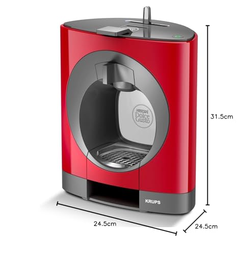 Krups Dolce Gusto Oblo KP1105 - Cafetera de cápsulas, 15 bares de presión, color rojo