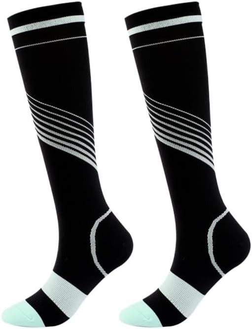 Compression Socks Striped Pressure Men's Women's Sports Elastic