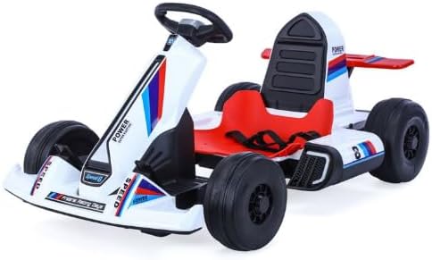Kids Electric Drift Go-Kart - White-24V-NEW 2025 MODEL