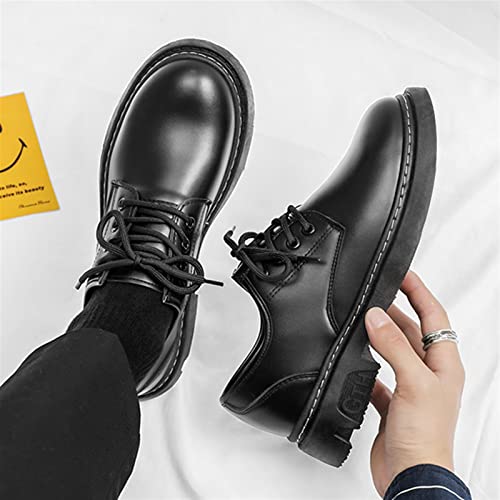 Zapatos de vestir para hombre con suela gruesa amortiguadora de cuero 4