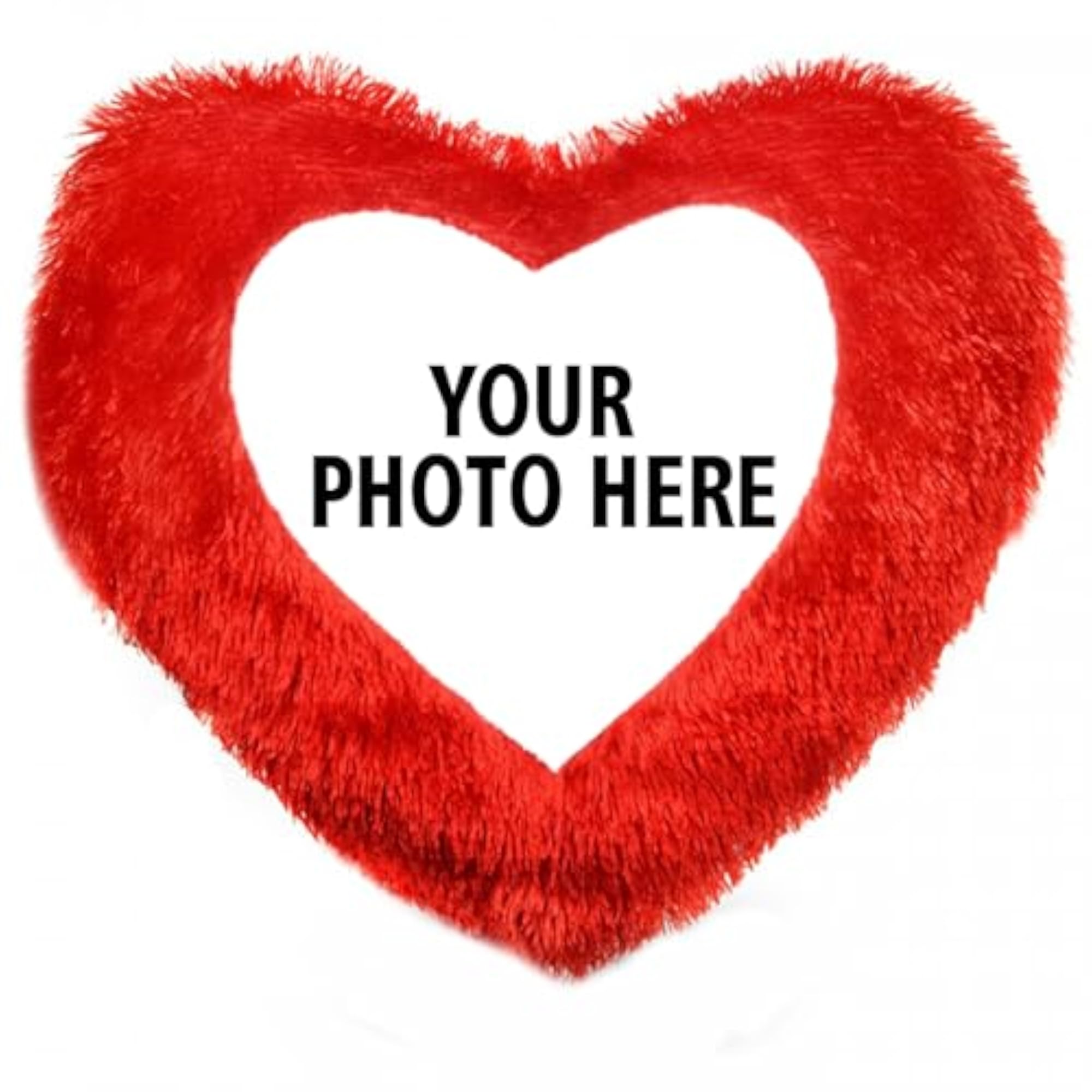 Personalized Heart Shape Fur Cushion, Customized Gift