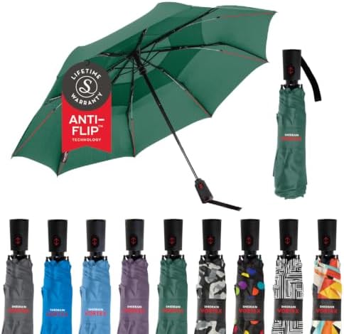 ShedRain Vortex Windproof Compact Travel Umbrella, Auto Open Close