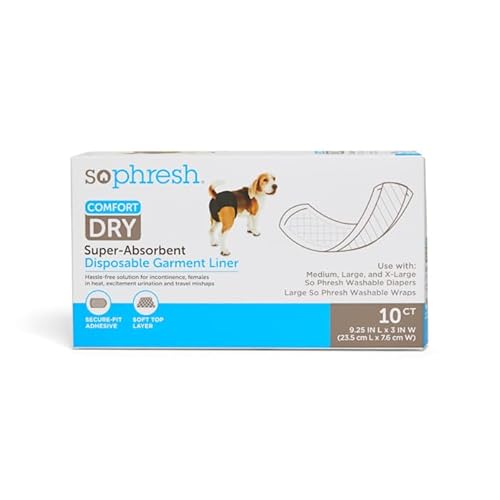 So Phresh Comfort Dry Disposable Garment Liners for Dogs Count of 10