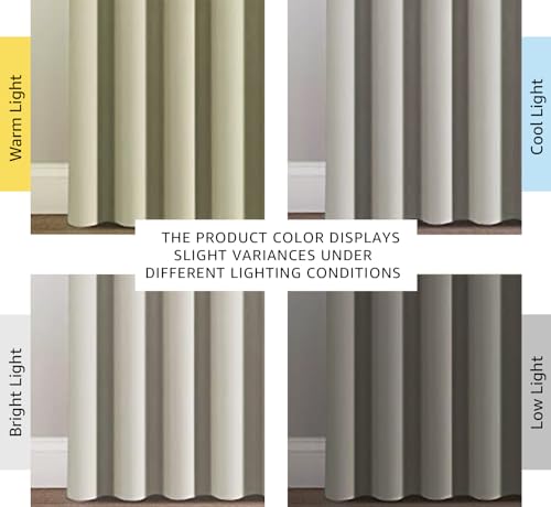 Image of H.VERSAILTEX Blackout Patio Curtains 100 x 96 Inches for Sliding Door Extral Wide Blackout Curtain Panels Thermal Insulated Room Divider - Grommet Top, 8' Tall by 8.5' Wide - Ivory /Cream