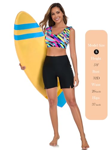 Ocean Blues Women's Ruffle Bikini Top Supportive Swimsuit4