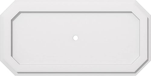 Miniatura 195 de Ekena Millwork CMP36X18ED-03000 Medallones de techo de uretano contemporáneo de PVC de grado arquitectónico Emerald 36"W x 18"H x 3"ID x 12 1/2"C x